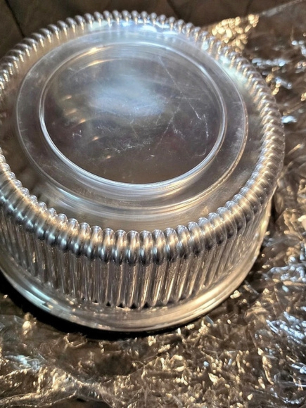Ribbed Clear Cake Tray With Lids 10 Pack